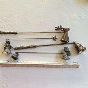 Elegant vintage Candle Snuffer Set of 4 (may be silverplate)